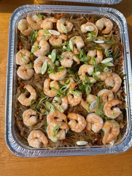 Pancit Bihon (Vegetables, Chicken & Shrimp)